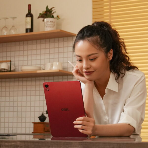 onn 12.1" Tablet Pro, 128GB, (2024 Model) - Red - Image 4