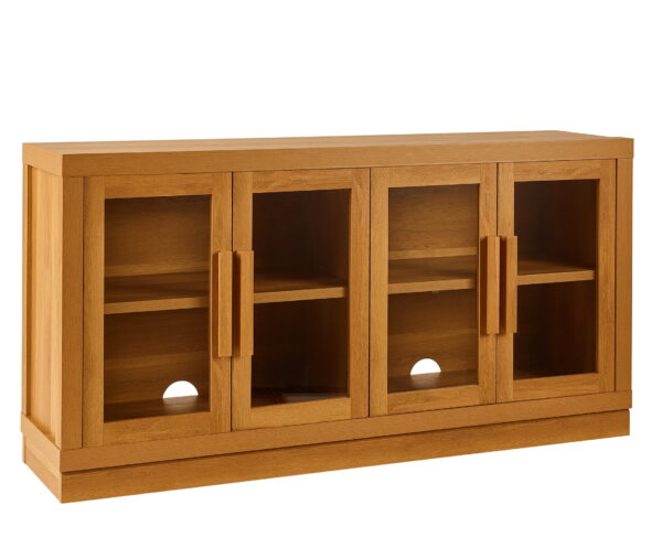 Better Homes & Gardens Ezra TV Stand for TV's up to 70", Light Honey finish - Image 2