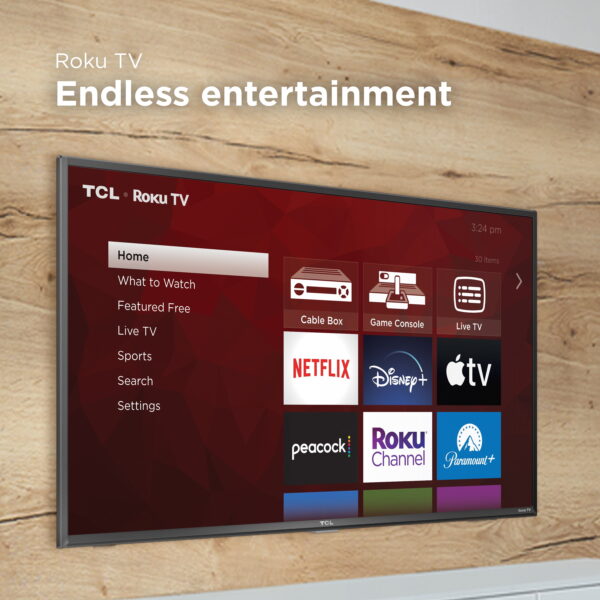 TCL 32” Class S3 (32S357) Full HD 1080p LED Smart TV with Roku TV - Image 6