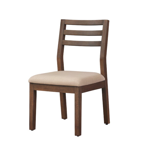 Better Homes & Gardens Ezra Dining Room Chair 2 Pack, Walnut and Cream Fabric Color - Image 5