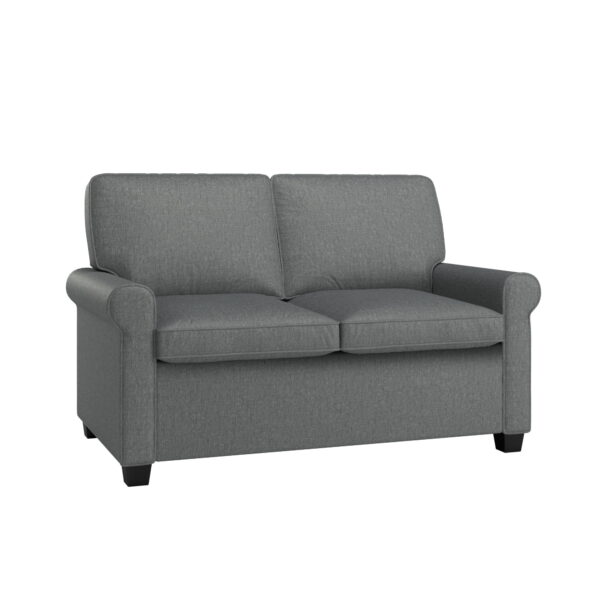 Mainstays Tatum Twin Sleeper 56.25" Loveseat, Dark Gray - Image 3