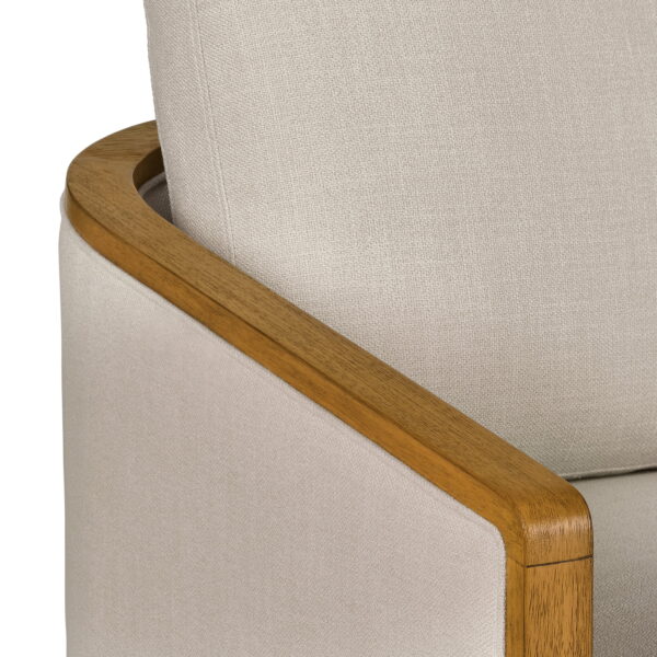 Better Homes & Gardens Windsor Swivel Accent Chair, Cream - Image 5