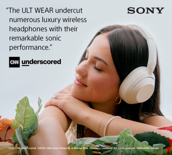 Sony ULT WEAR Over-Ear Noise Cancelling Bluetooth Headphones, Black - Image 3