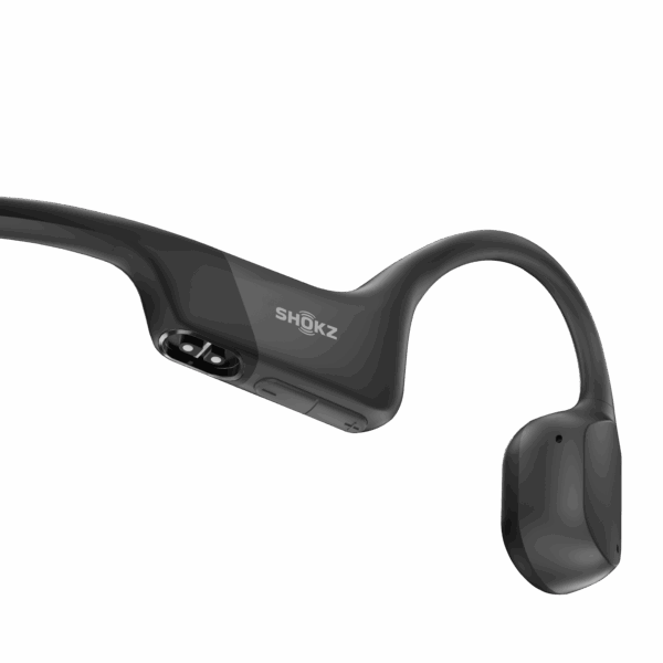 Shokz Open Run Wireless Bone Conduction Sport Headphones with Built-In Mic - Black - Image 4