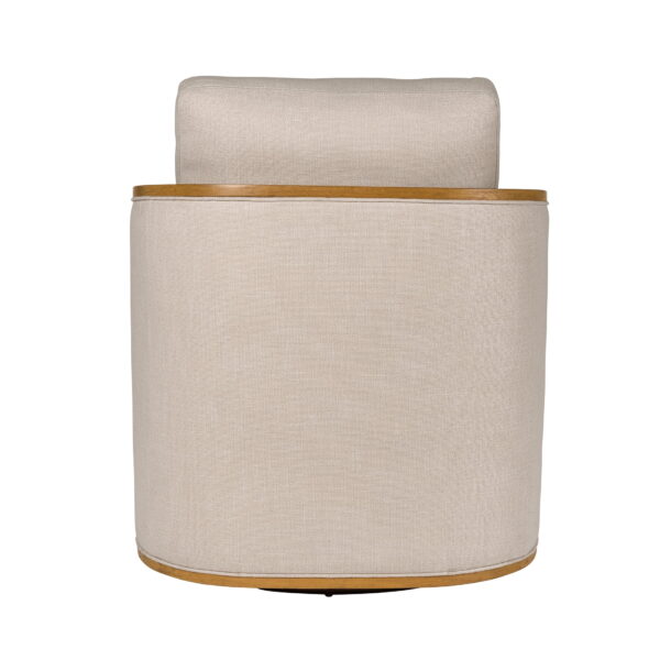 Better Homes & Gardens Windsor Swivel Accent Chair, Cream - Image 4