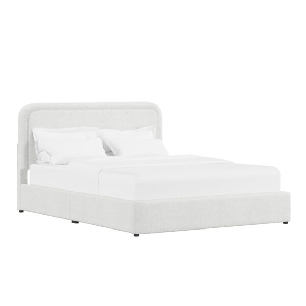 Better Homes & Gardens Juliet Queen Boucle Platform Bed, Ivory - Image 3