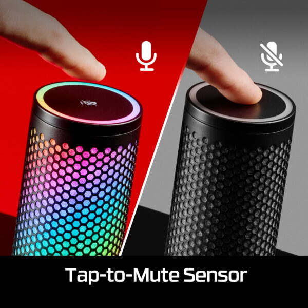 HyperX QuadCast 2 S – USB Microphone, with RGB Lighting, Streaming and Podcasting, with On-Board Controls, LED Lighting, Removable Shock Mount, PC, Mac, USB-C - Black - Image 3