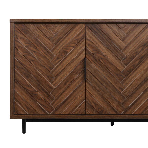 Better Homes & Gardens Wyatt Geo TV Stand for TVs up to 70",  Walnut Finish - Image 7