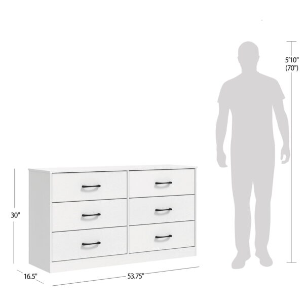 Mainstays Ardent 6 Drawer Dresser, White - Image 6