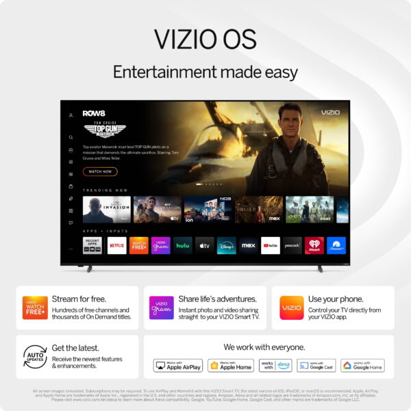 VIZIO 32” Class HD 720p LED Smart TV (VHD32M-08) - Image 5