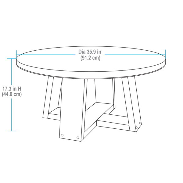 Better Homes & Gardens Ezra Coffee Table, Light Honey finish - Image 6