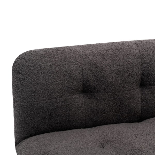 Mainstays Camden Cozy Futon, Charcoal Boucle Fabric, 72" - Image 4