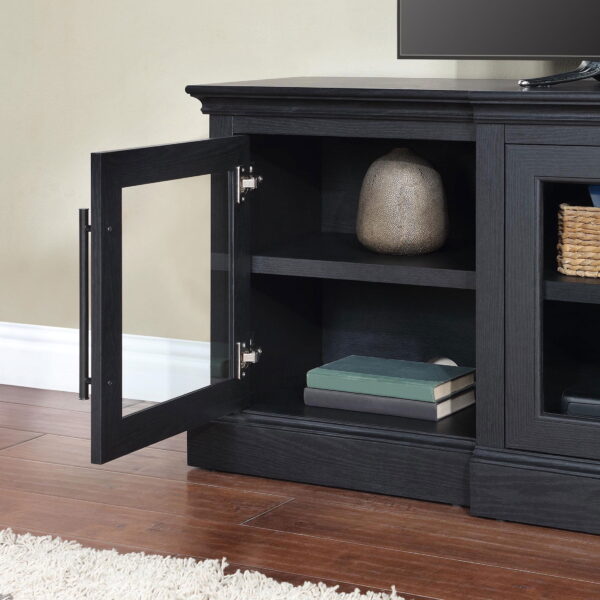 Whalen Rowan Low Profile TV Stand for TVs up to 85", Black Oak Finish - Image 3