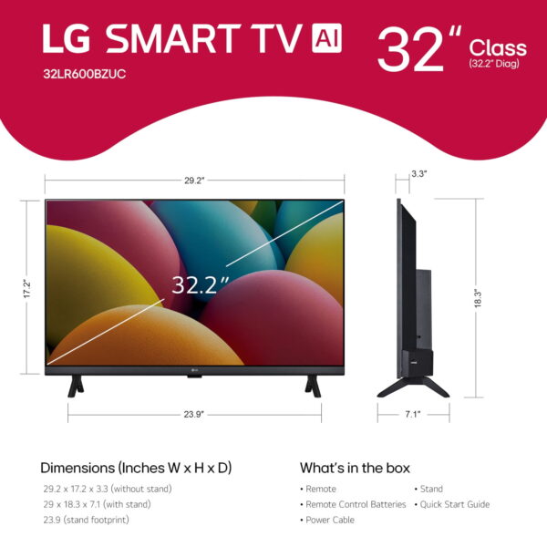 LG 32" Class HD LR60 Smart TV - Image 6