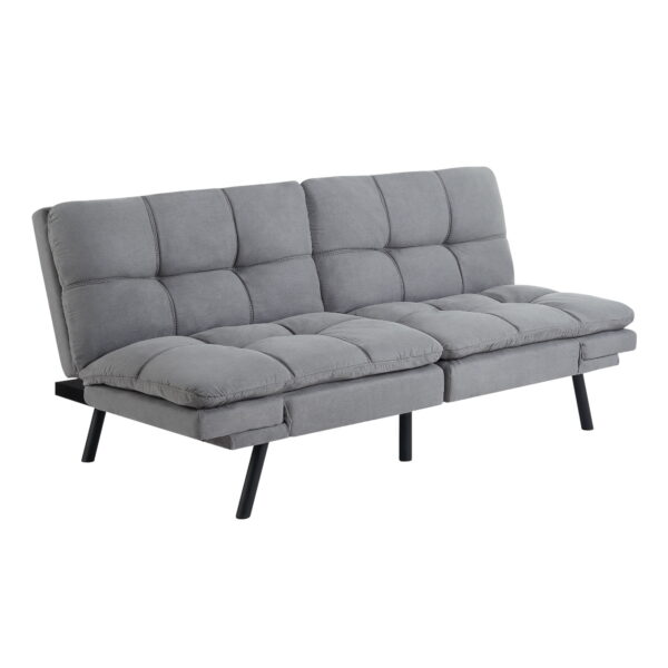 Mainstays Memory Foam Futon with 72" Grey - Image 5