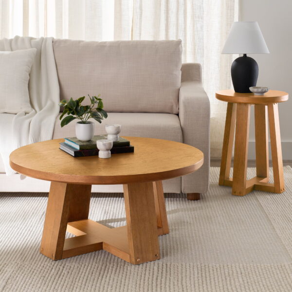 Better Homes & Gardens Ezra Coffee Table, Light Honey finish - Image 3