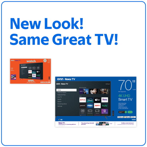 onn 70” Class 4K UHD (2160P) LED Roku Smart Television HDR (100012588) - Image 3