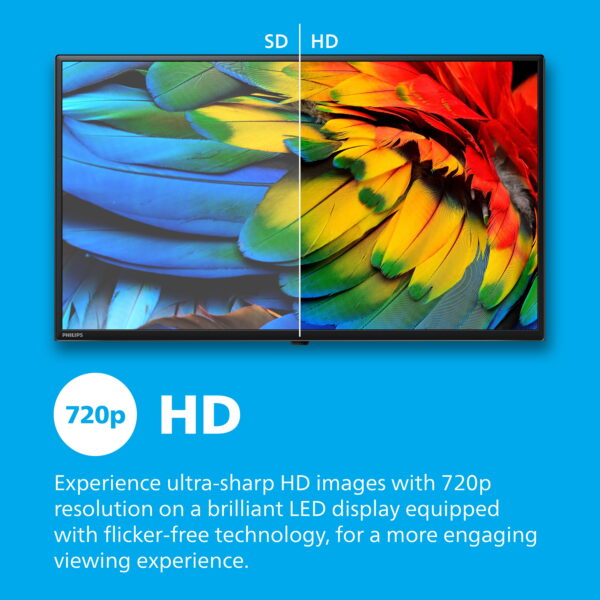 Philips 32" Class HD (720P) Smart Roku Borderless LED TV (32PFL6452/F7) (New) - Image 6