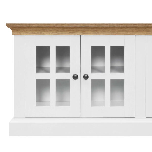 Better Homes & Gardens Canton 4- door TV Stand for TV’s up to 70”, White/Light Honey Finish - Image 4