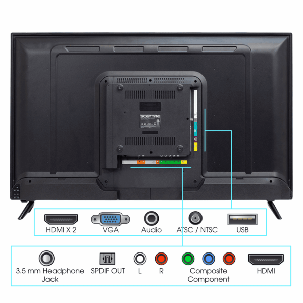 Sceptre 43" Class 1080P FHD LED TV X435BV-F - Image 3