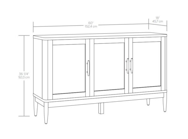 Better Homes & Gardens Springwood Caning Sideboard, Light Honey Finish - Image 3