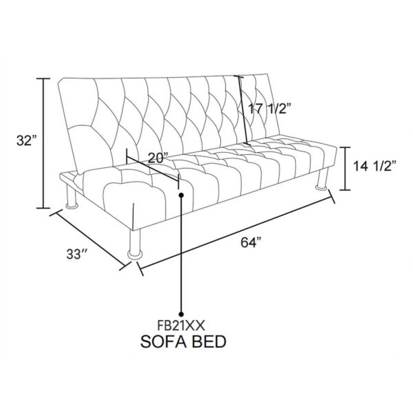 Convertible Futon Sofa Bed Leather Loveseat Adjustable Sleeper Sofa Couch for Living Room Small Apartment,White - Image 2
