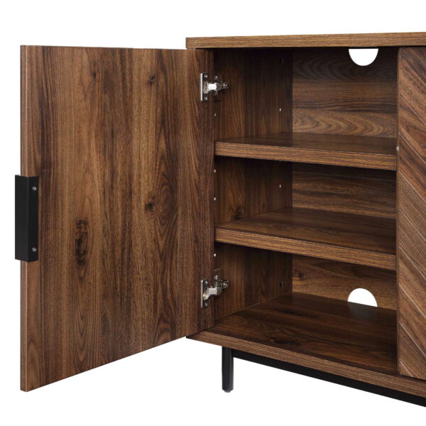 Better Homes & Gardens Wyatt Geo TV Stand for TVs up to 70",  Walnut Finish - Image 6