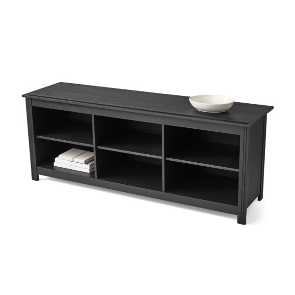 Mainstays Adjustable Shelf TV Stand for TVs up to 70", Black Finish - Image 4