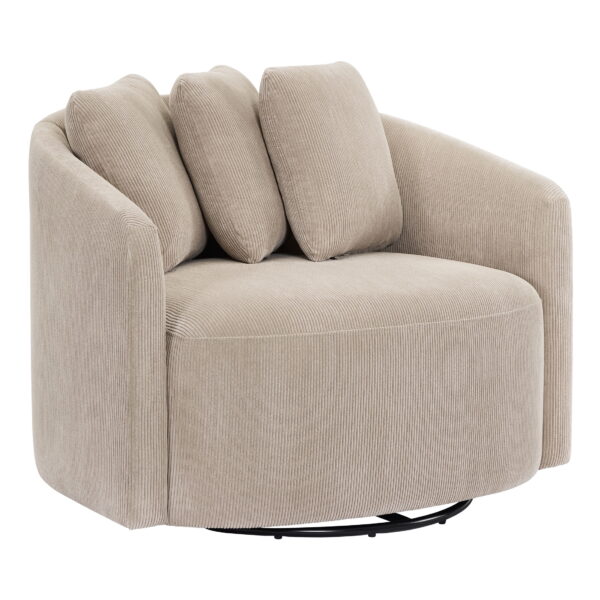 Beautiful Drew Accent Chair by Drew Barrymore, Fawn Cord - Image 3