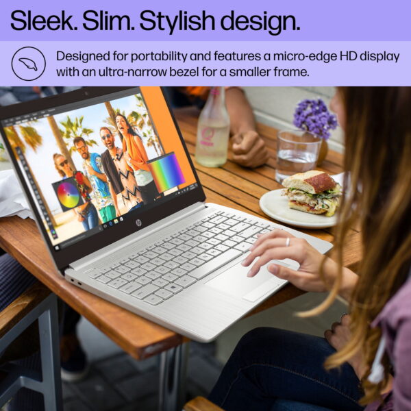 HP Stream 14" Laptop, Intel Celeron, 4GB, 64GB, Silver, Win 11 (S Mode), Office 365 1Yr, 14-cf2723wm - Image 3