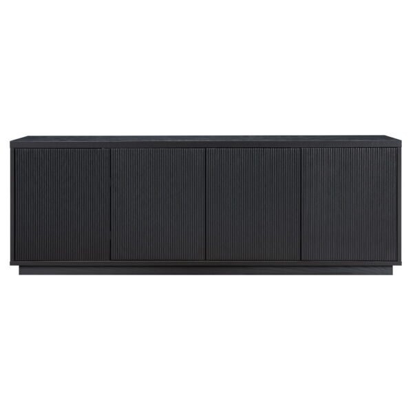 Evelyn&Zoe Hanson Rectangular TV Stand for TV's up to 75", Black Grain - Image 3