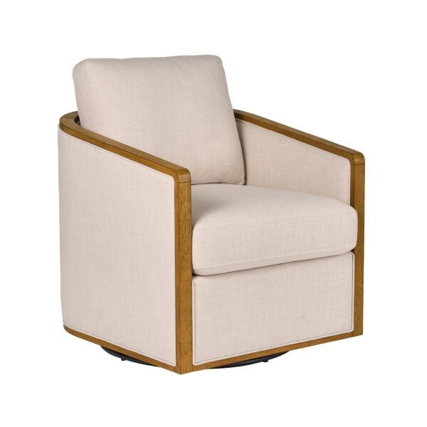 Better Homes & Gardens Windsor Swivel Accent Chair, Cream - Image 2