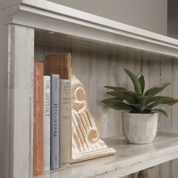 Sauder Select 5-Shelf Bookcase, White Plank Finish - Image 6