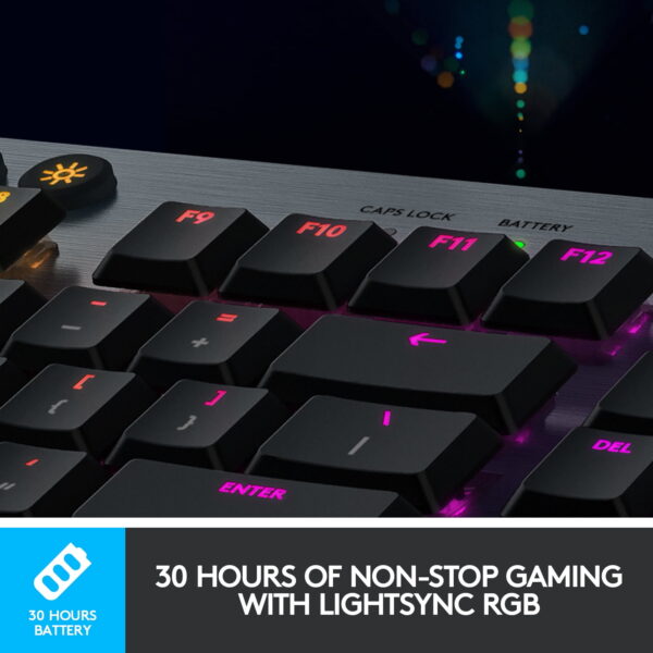 Logitech G915 LIGHTSPEED Wireless RGB Mechanical Gaming Keyboard-GL Clicky - Image 5