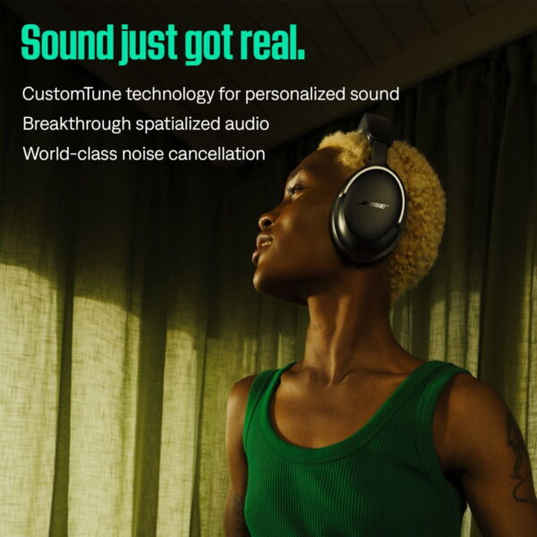 Bose QuietComfort Ultra Headphones, Bluetooth Over Ear Noise Cancelling Headphones, Black - Image 2