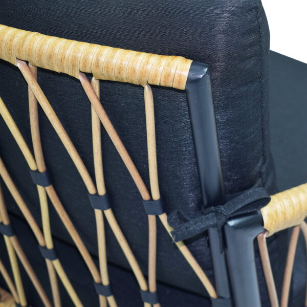 Better Homes & Gardens Lilah 2-Pack Outdoor Wicker Lounge Chairs, Black - Image 5