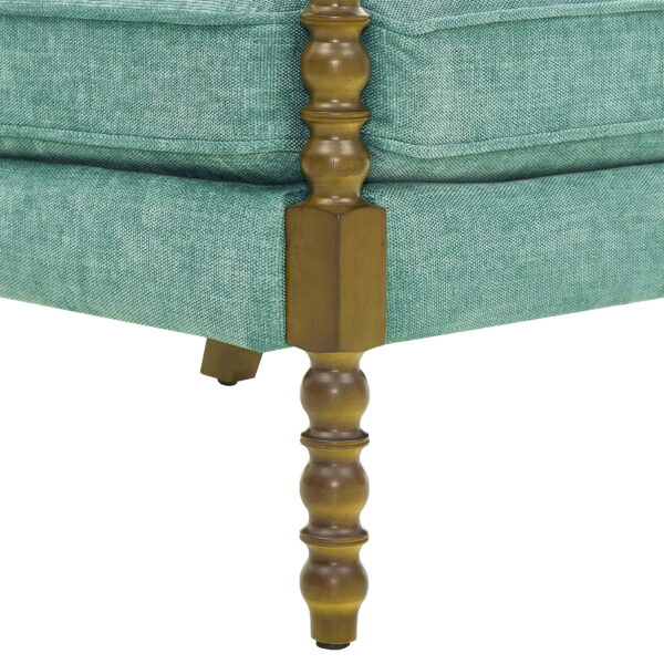 Pioneer Woman Harper Spindle Accent Chair, Jade Fabric Upholstery - Image 3