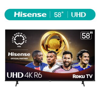 Hisense 58" Class 4K UHD LED LCD Roku Smart TV HDR R6 Series 58R6E3