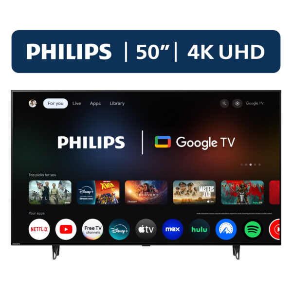 Philips 50" Class 4K Ultra HD (2160p) Google Smart LED TV (50PUL7552/F7) (New)