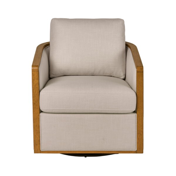 Better Homes & Gardens Windsor Swivel Accent Chair, Cream - Image 3