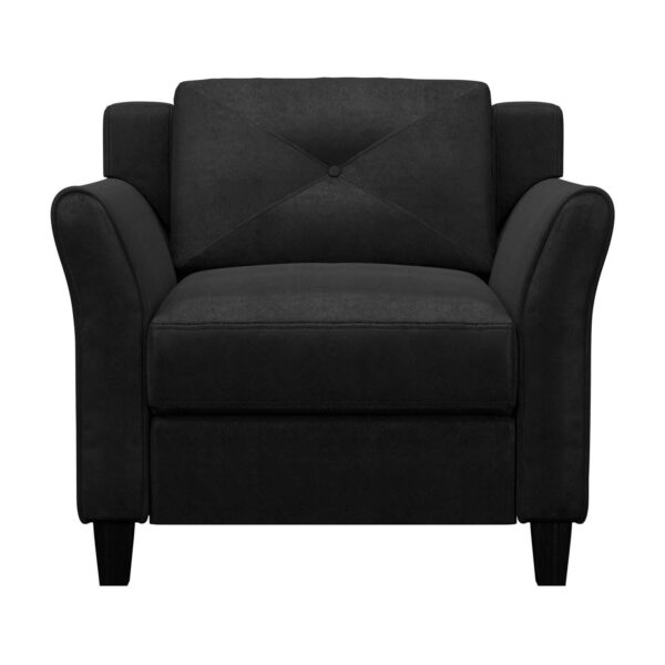 Lifestyle Solutions Taryn Club Chair, Black Fabric - Image 3