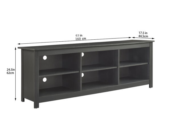Mainstays Adjustable Shelf TV Stand for TVs up to 70", Black Finish - Image 5