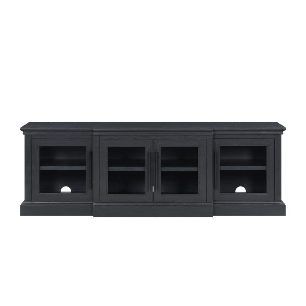 Whalen Rowan Low Profile TV Stand for TVs up to 85", Black Oak Finish - Image 7