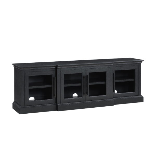 Whalen Rowan Low Profile TV Stand for TVs up to 85", Black Oak Finish - Image 5
