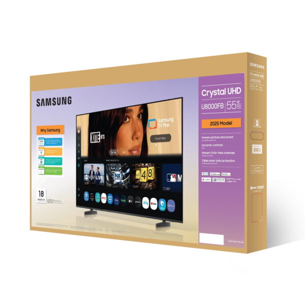 Samsung 55" Class Crystal UHD U8000FB 4K Smart TV 2025 - UN55U8000FBXZA - Image 4
