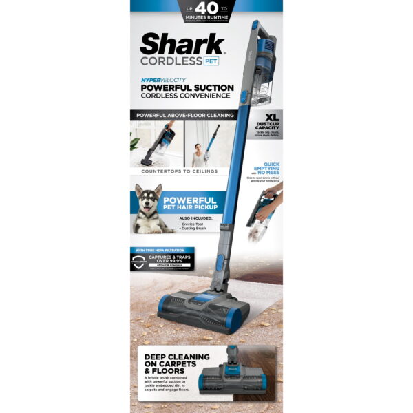Shark® Cordless Pet Stick Vacuum for Carpet and Hard Floors with Anti-Allergen Complete Seal, IX140H - Image 3