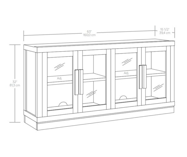 Better Homes & Gardens Ezra TV Stand for TV's up to 70", Light Honey finish - Image 3