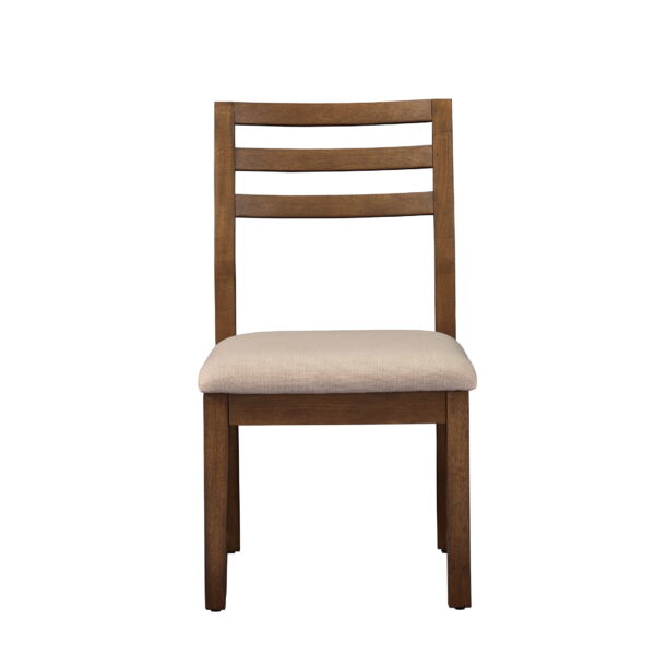 Better Homes & Gardens Ezra Dining Room Chair 2 Pack, Walnut and Cream Fabric Color - Image 7