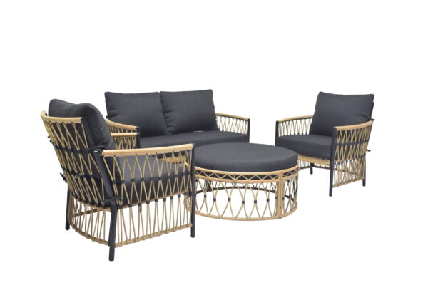 Better Homes & Gardens Lilah 2-Pack Outdoor Wicker Lounge Chairs, Black - Image 2
