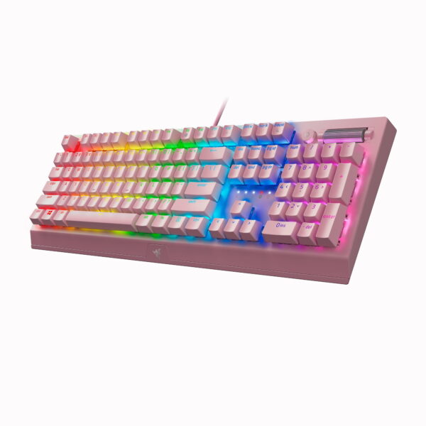 Razer Blackwidow V3 Wired Mechanical Green Clicky Tactile Gaming Keyboard for PC, Chroma RGB, Quartz - Image 6